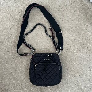MZ Wallace Drawstring Bucket Crossbody Bag with 3 straps